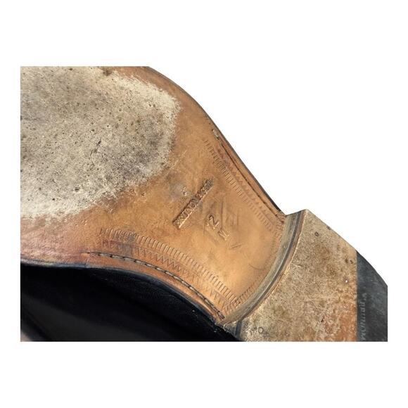 Bruno Magli Bishop Black Leather Dress Oxford Men size 12 M - Picture 7 of 9